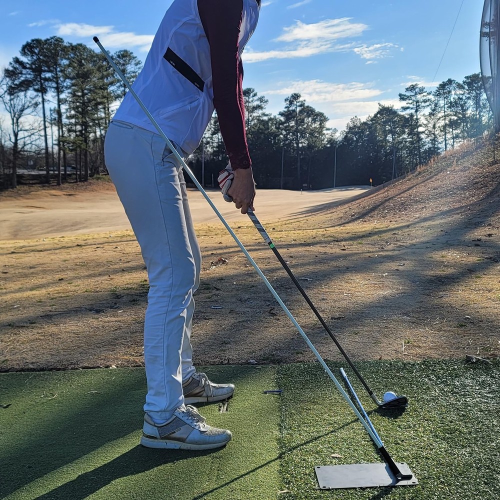 Adjustable Golf Swing Plane Trainer System for Practicing Aiming Putting Swing