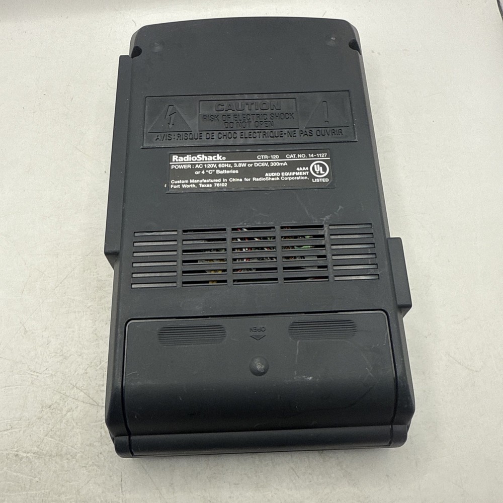 RadioShack CTR-120 Portable Desktop Audio Cassette Voice Recorder Untested