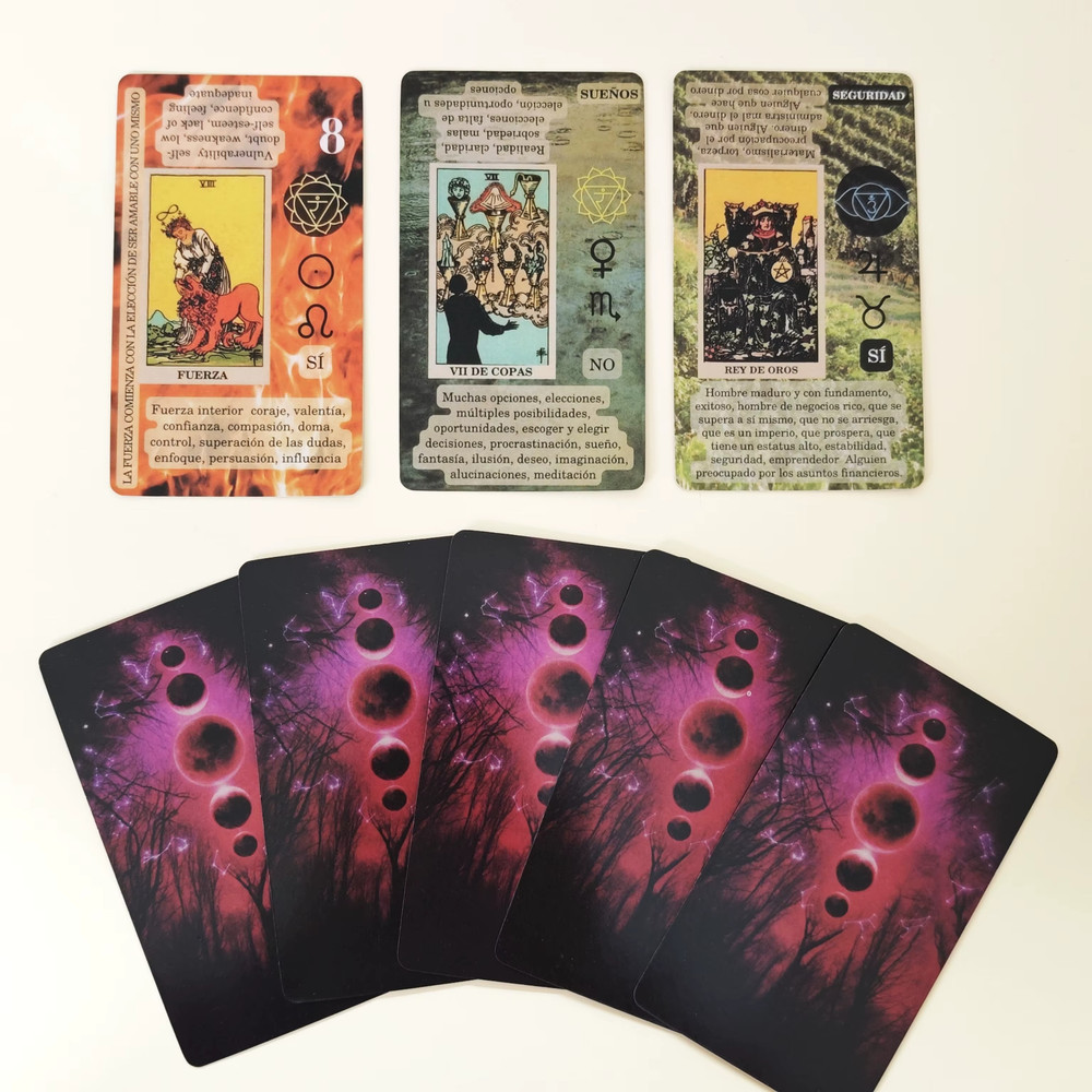 Leaning Tarot Deck Spanish Version | 78 Cards Oracle Divination Board Game