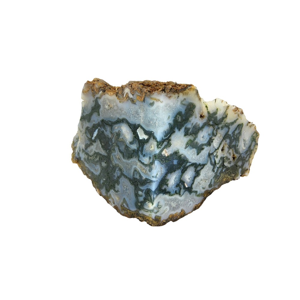 Moss Agate, 3+ lbs, cabbing rough, lapidary, #R-6884