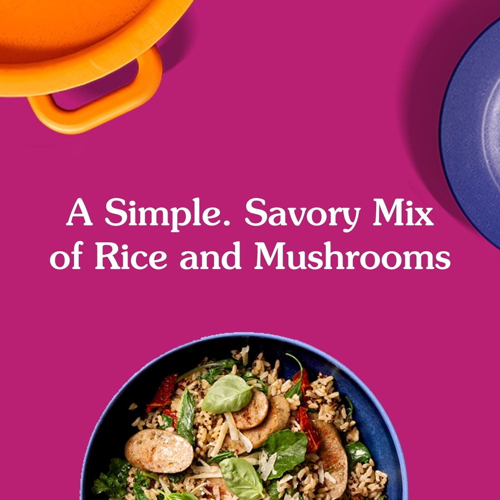 6 pack Ready Rice Mushroom Risotto Flavored Rice Easy Dinner Side 8.5 oz Pouch