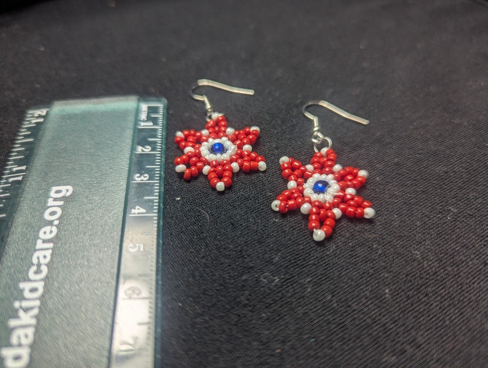 Handmade Beaded Star Earrings