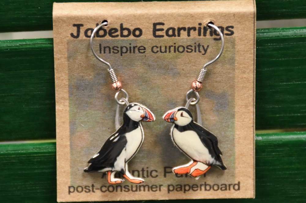Jabebo Earrings Puffins