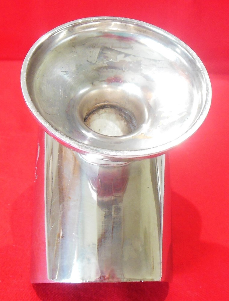 Footed Silverplate Sugar Scuttle Etched Floral NO SCOOP