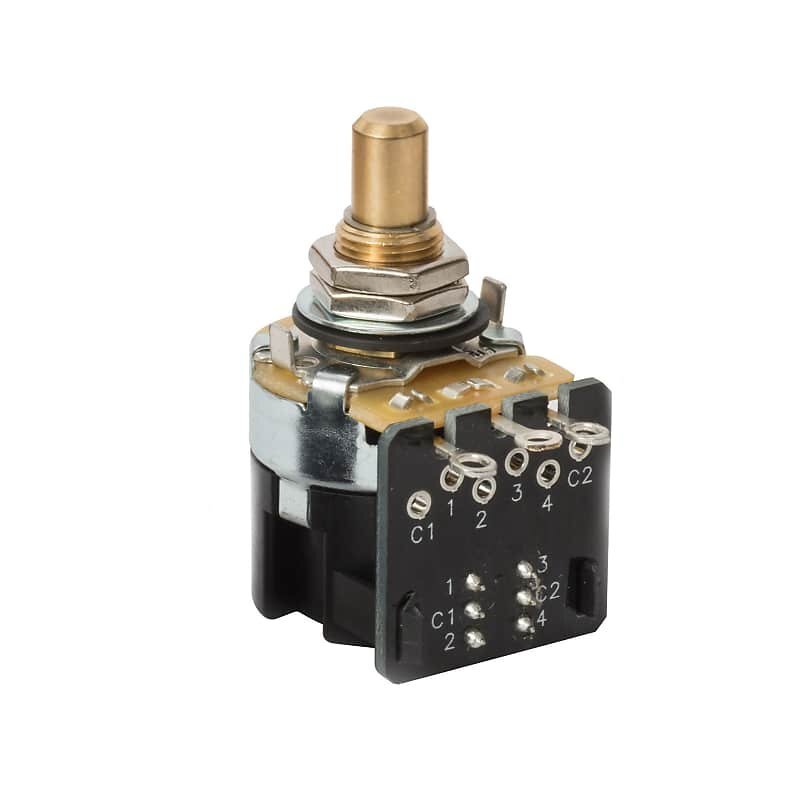 CTS Push-pull Pot, DPDT, Solid shaft, 500K-ohm (CTS #450S 3911)