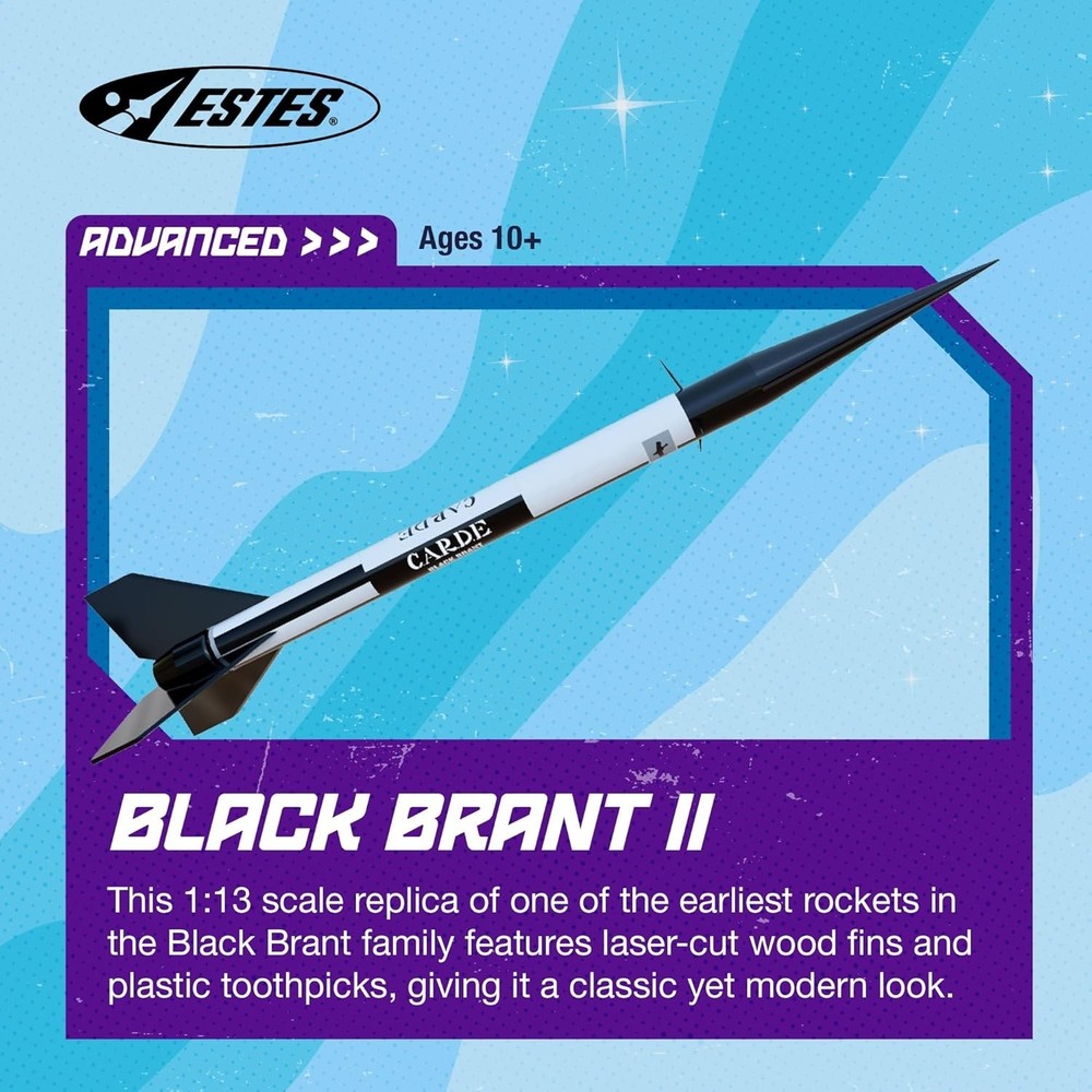 Experience Thrilling Launches - Black Brant II Rocket Kit, 25-inch Tall