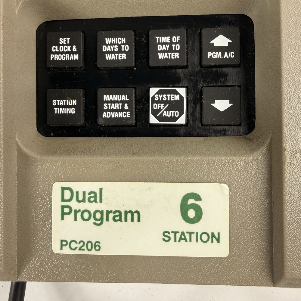 Rain Bird 6 Station Dual Program Digital Sprinkler Timer PC206 Instructions