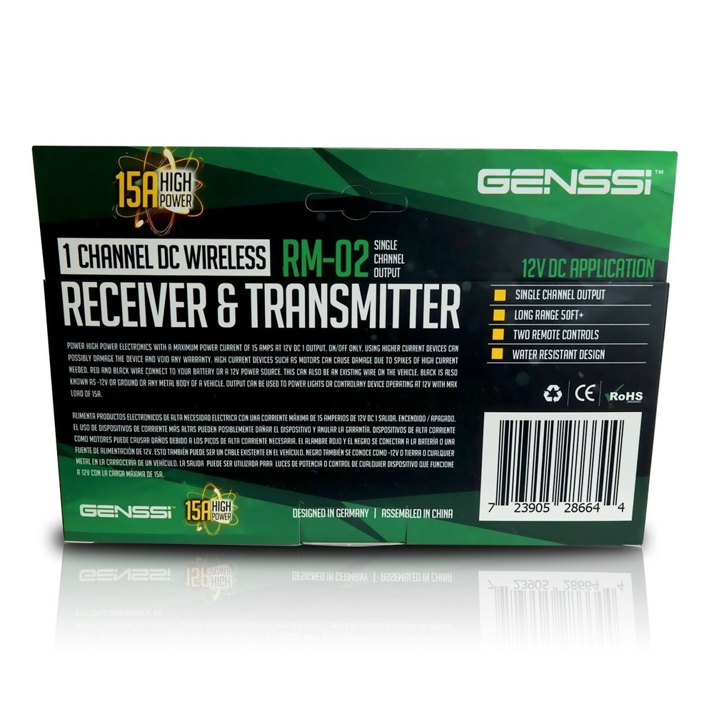 High Power 15A Wireless Remote Controller Transmitter On Off Switch for Car T...