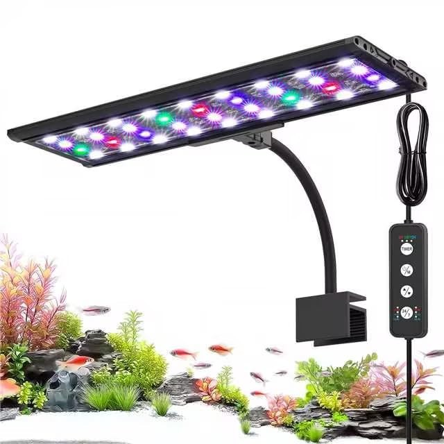 LED Aquarium Light, 24/7 Mode Clip on Fish Tank Light with Memory Function, D...