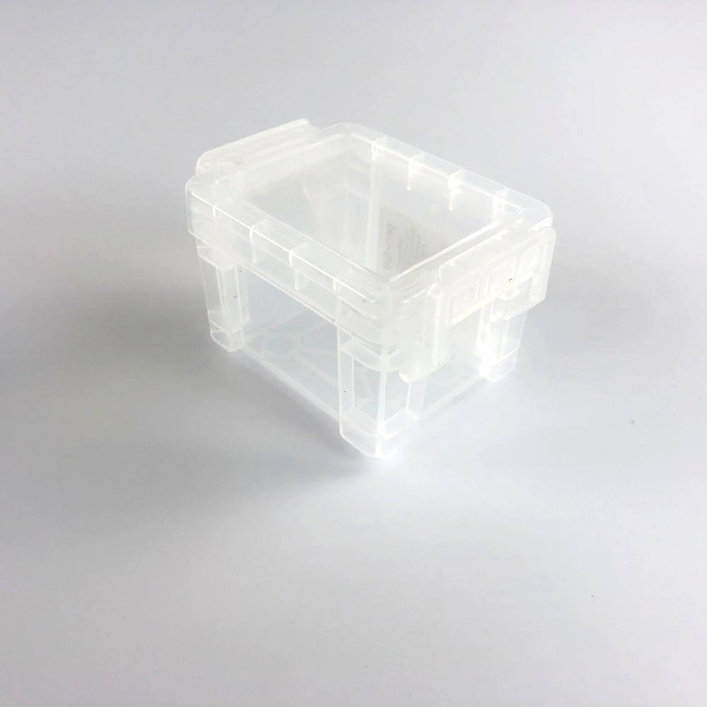 Clear Plastic Pixie Box Storage Container Desktop Organizer Set of 8