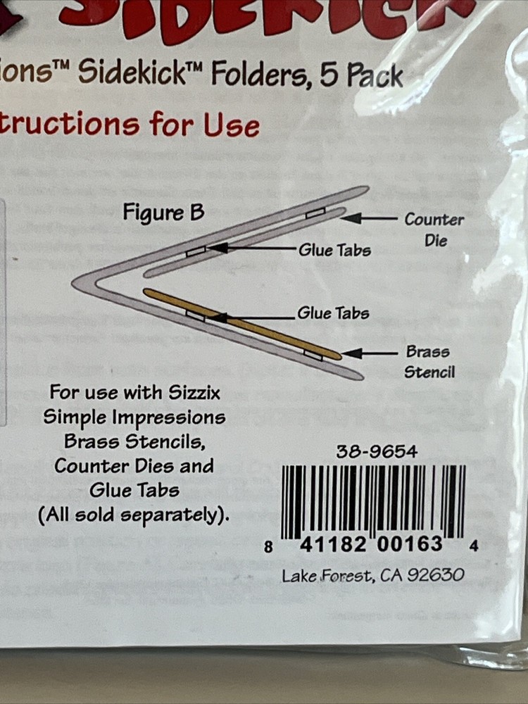 sizzix sidekick folder 5 pack, 38-9654
