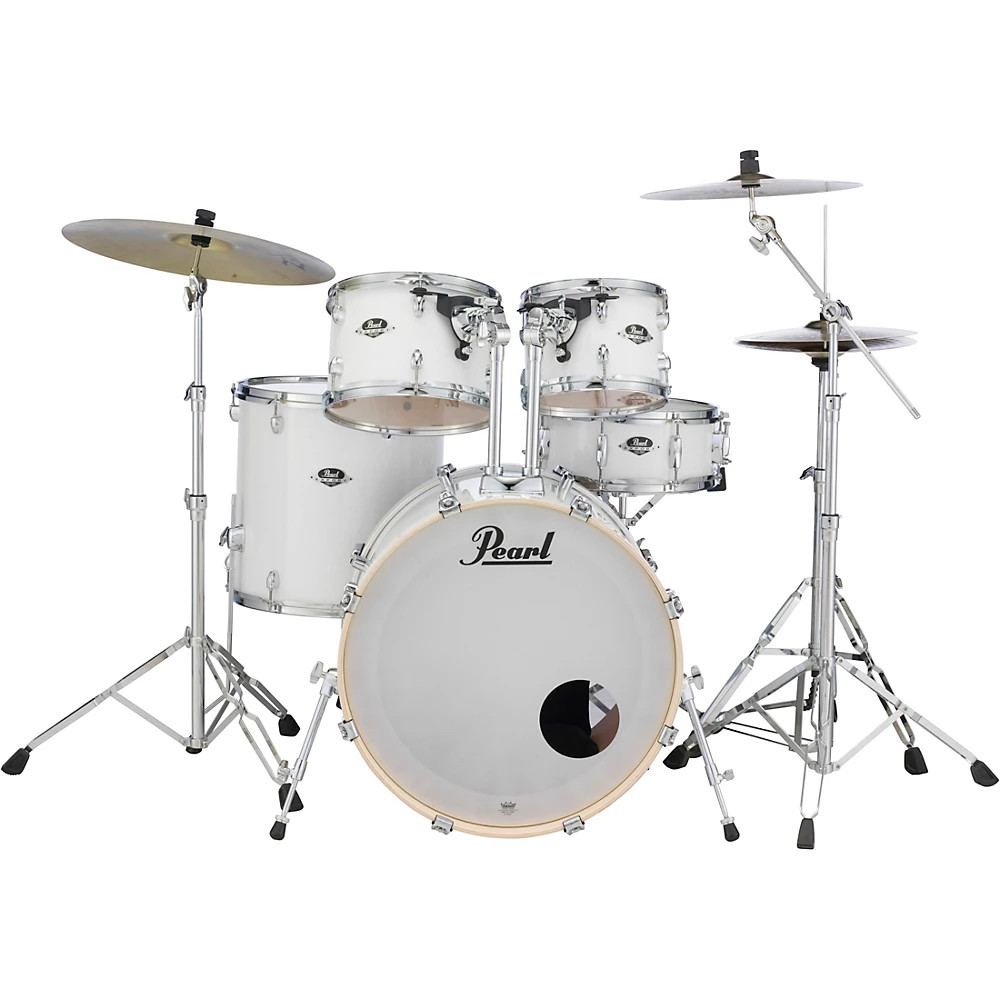 Pearl Export Standard 5-Piece Drum Set with Hardware Pure White