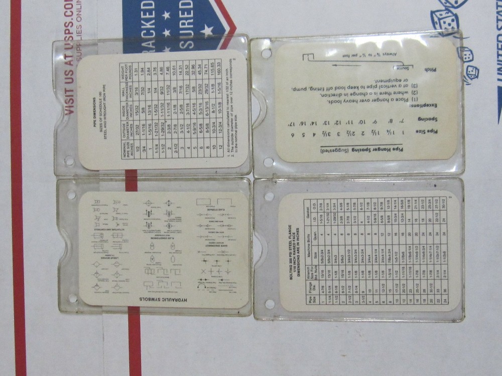 Vintage Shop Technical Reference Cards 18 Two Sided & Sleeved U.S.A.