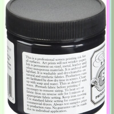 Blackout Ink for Screen Printing, 4oz Jar