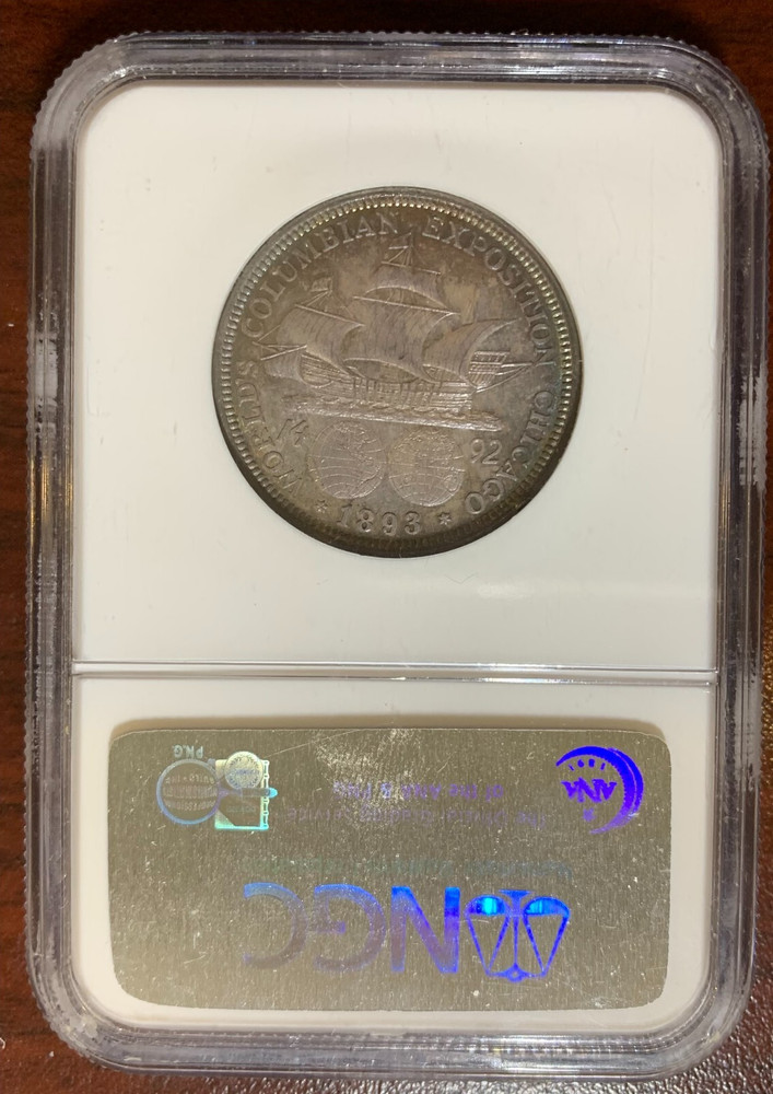 1893 Columbian Silver Half Dollar, NGC Grade MS64