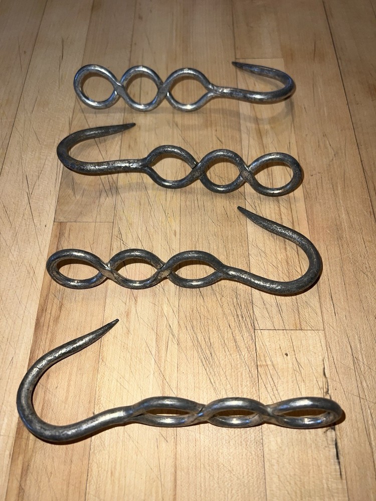 MCM Curtain Tiebacks Metal (4) Mod Vintage