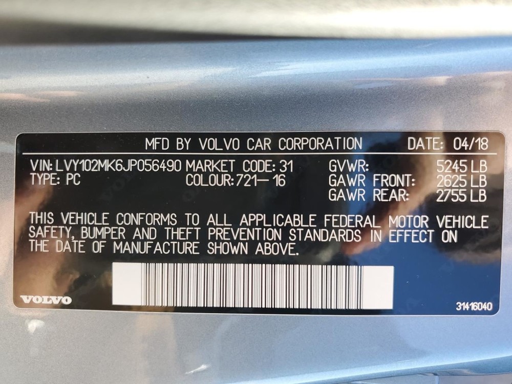 Camera/Projector Camera Front Windshield Mounted Fits 17-21 VOLVO S90 339394