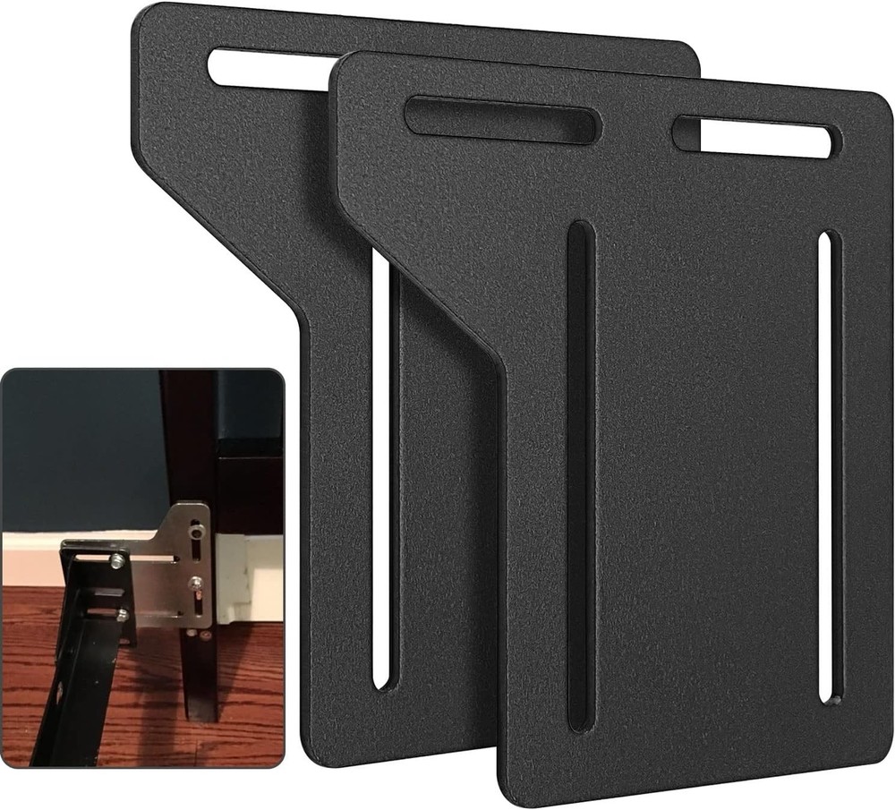 2 PCS Bed Frame Adapter for Headboard Queen Modification Plate Brackets Adapter/
