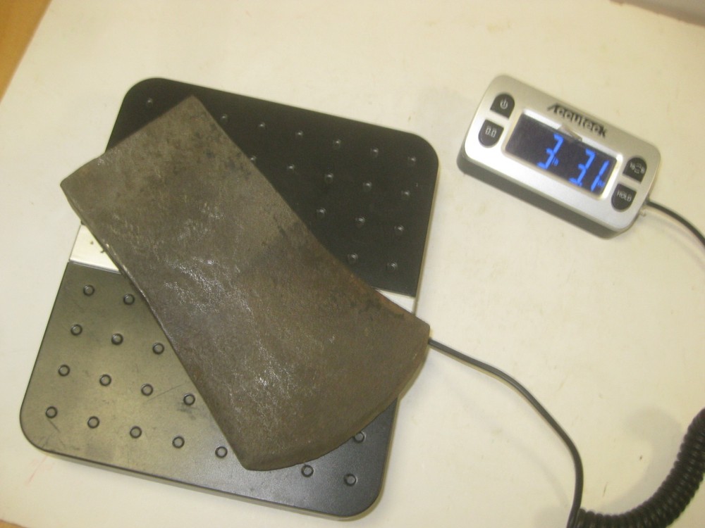 Vintage Single Bit Axe Head Unmarked 3 lbs. 3oz Woodsman Camping
