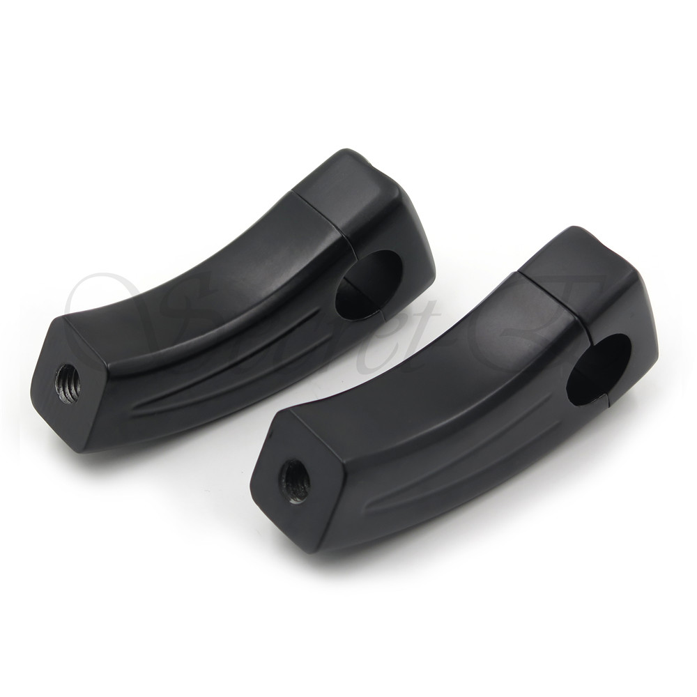 Pair 3.5 " Tall Black 25mm 1" HANDLEBAR RISER PULL BACK RISER Bar Black