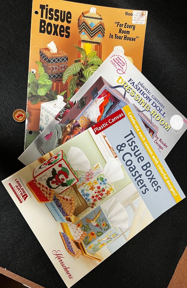 Plastic Canvas - 3 Booklets with Great Patterns - Nice Variety and Condition