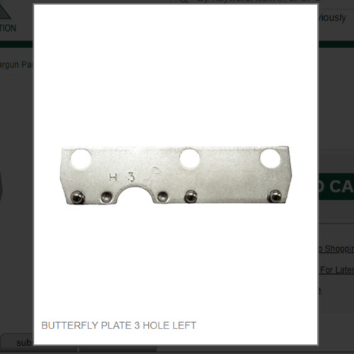 BUTTERFLY PLATE 3 HOLE LEFT #PH10-9-3HL