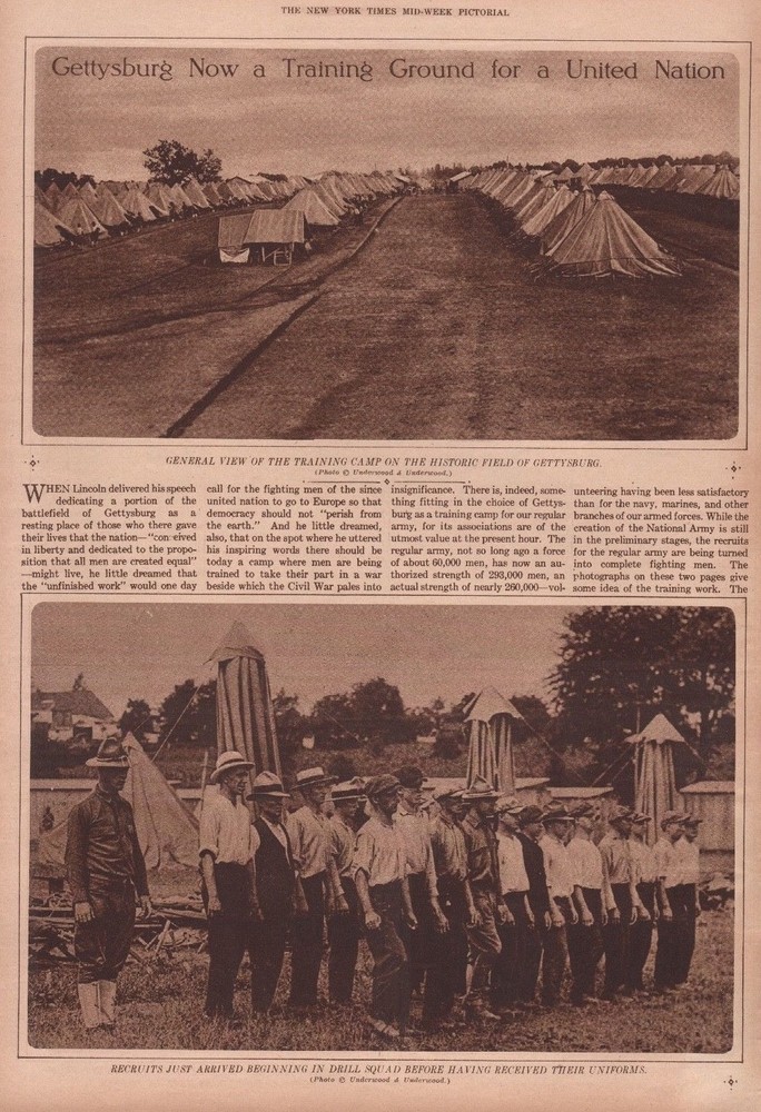 1917 WWI - Gettysburg Army Training Camp