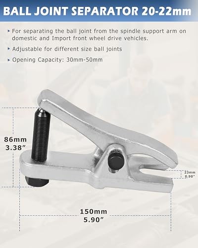 3Pcs Universal Ball Joint Separator Set, Tie Rod End Extractor Kit Ball Joint