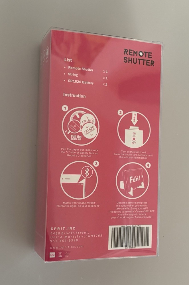 Smartphone Remote Shutter MySelfie iPhone Android Brand New