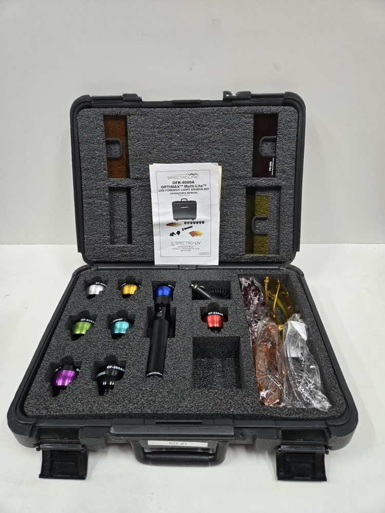 Spectroline OFK 8000A Optimax Multi-Lite LED Forensic Light Source Kit