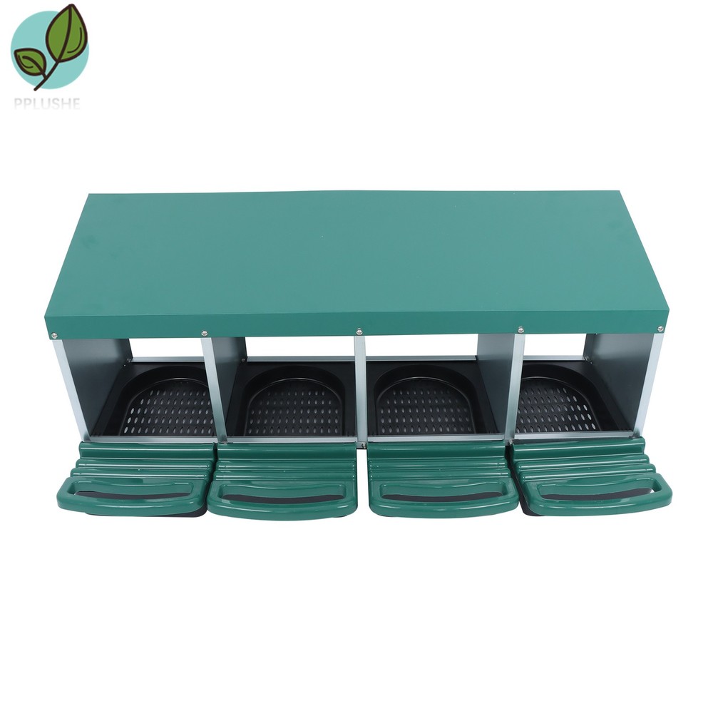 Chicken Nesting Boxes Chicken Egg Laying Box 4 Hole Better Environment W/ Perch