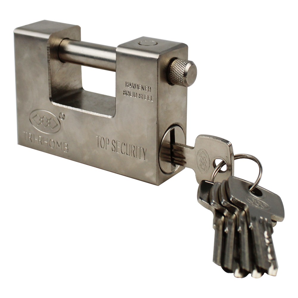 Durable D-Shaped Heavy Duty High Security Padlock 94mm with 5 Key Storage Safe