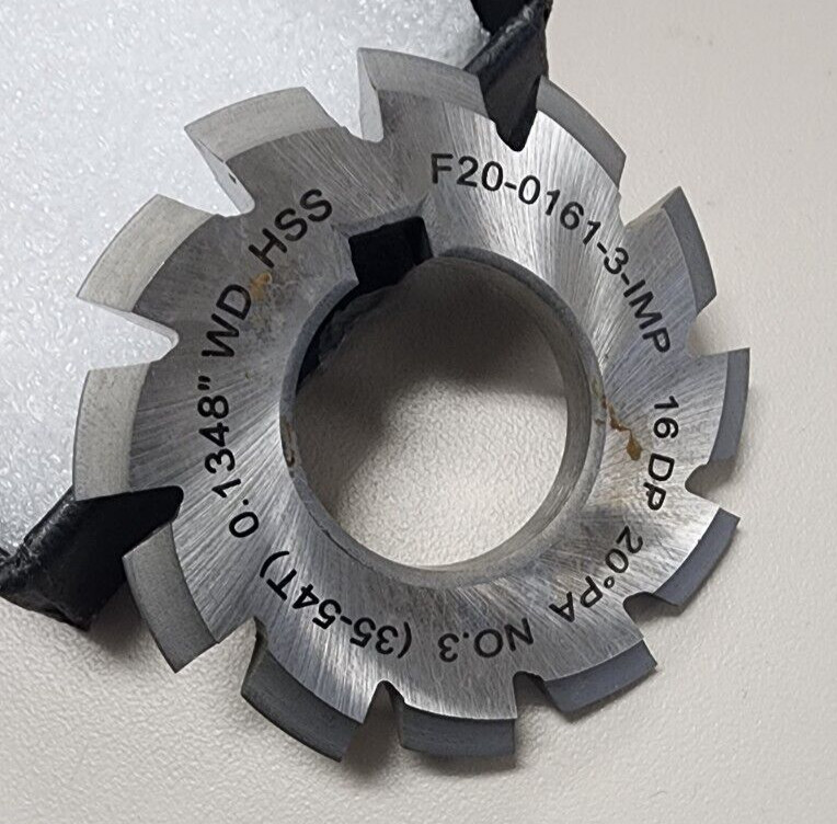 Involute Gear Cutter 16DP 20°PA #3