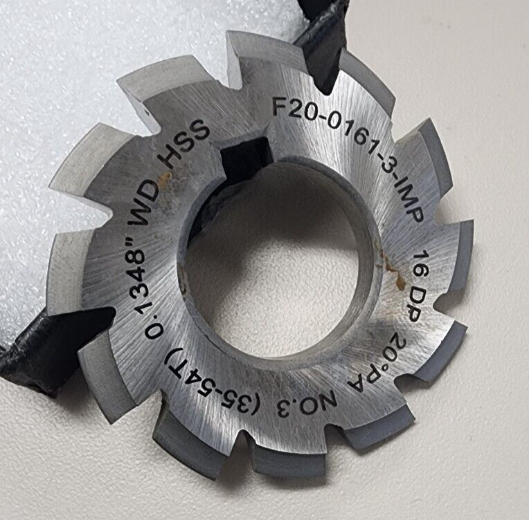 Involute Gear Cutter 16DP 20°PA #3