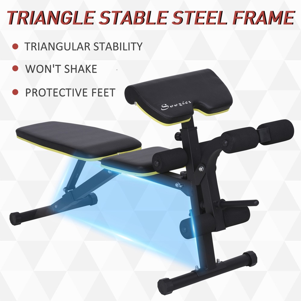 Multi-Functional Sit-Up Dumbbell Bench Adjustable Seat and Back Angle