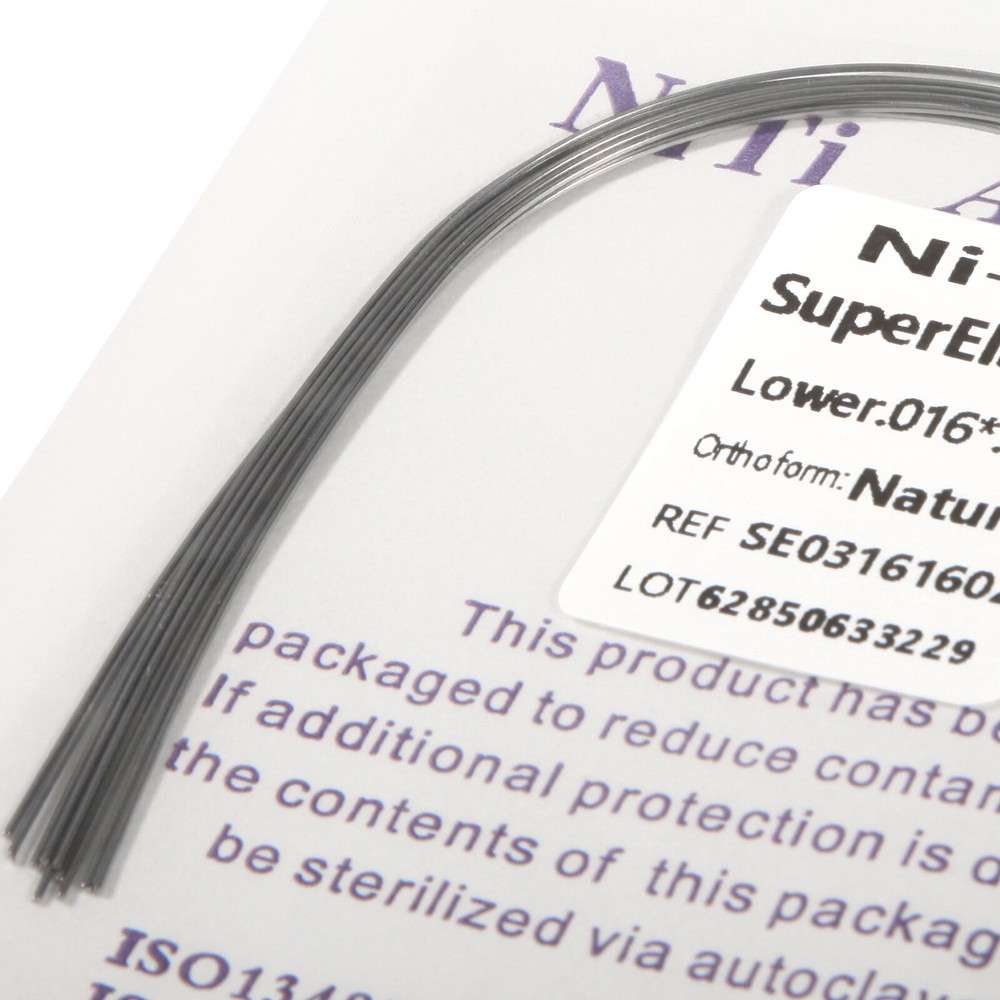 Dental Ortho Niti Natural Form Elastic Rectangular Arch Wires 16*16 Upper Lower