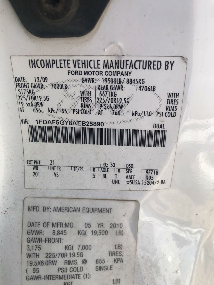 2010 Ford F550 Engine Computer Alignment Bracket OEM 7C3A12A692AB
