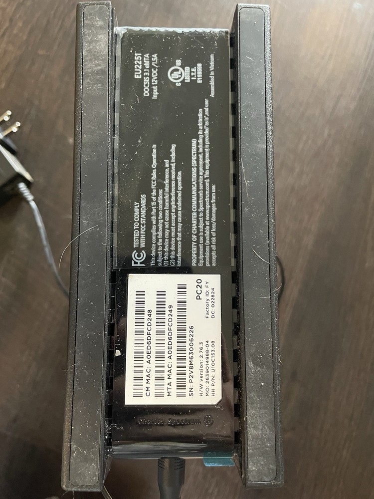 Spectrum Cable Modem DOCSIS 3.1 eMTA Model E31N2V1