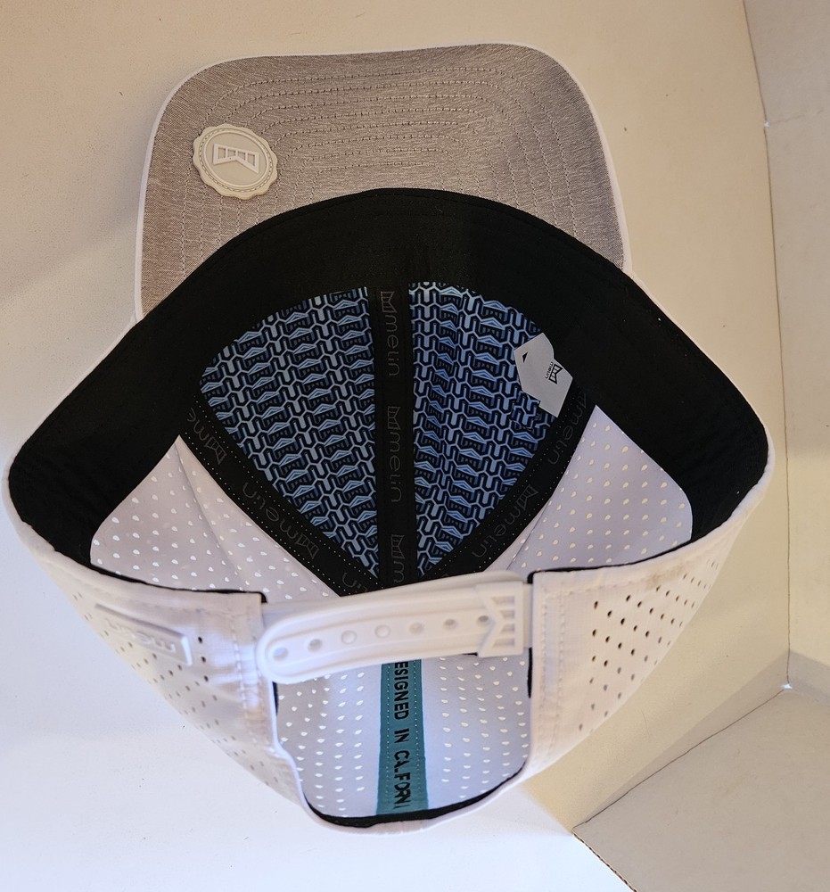 MELIN A-Game Hydro White Mesh Snapback STELO by Dexcom Logo Hat Cap Excellent