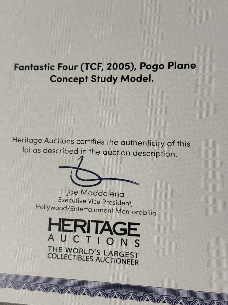 Fantastic Four 4 FF 2005 Pogo Spaceshuttle Concept Study Model By Greg Jein Used
