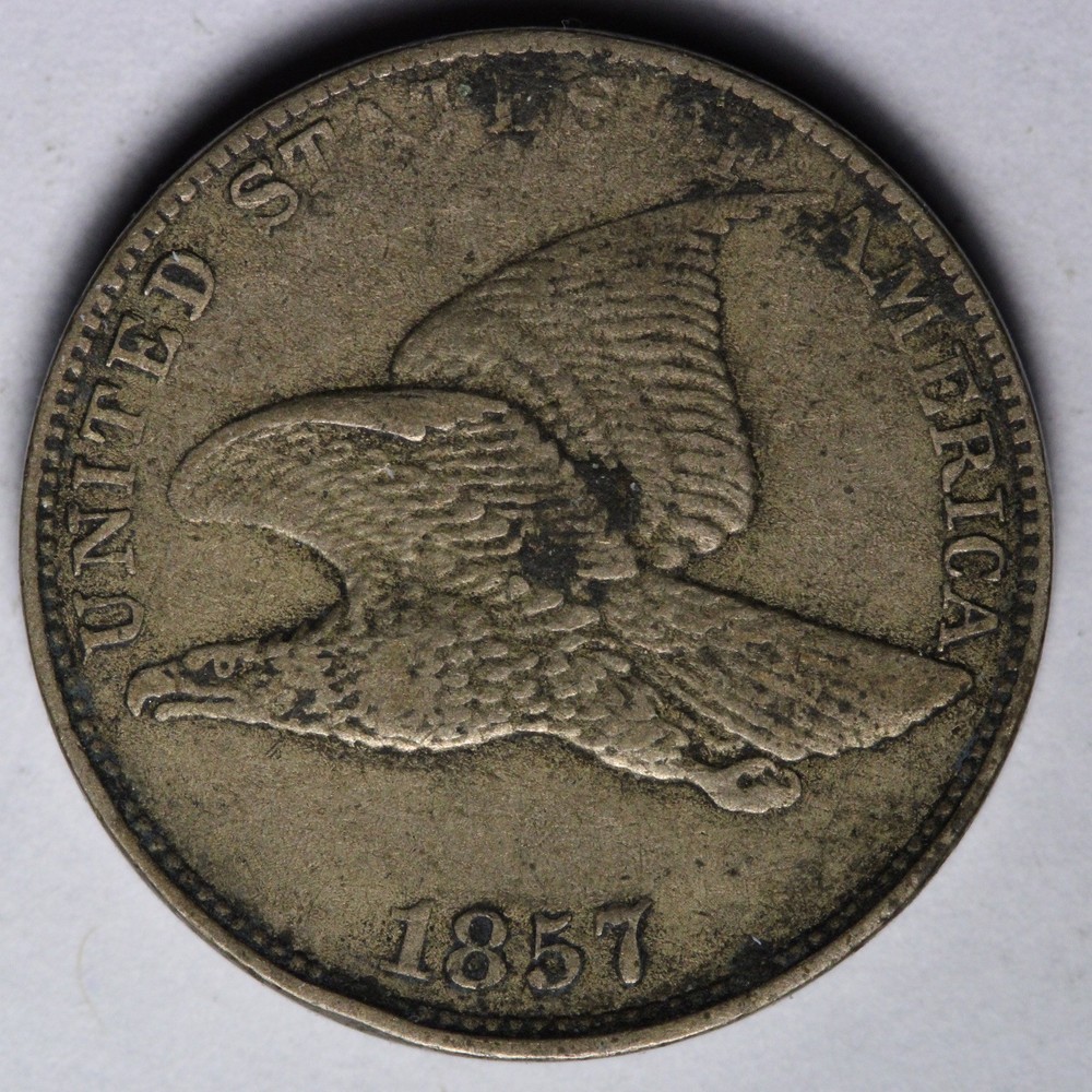 1857 Flying Eagle Cent Penny XF E103 OARFY