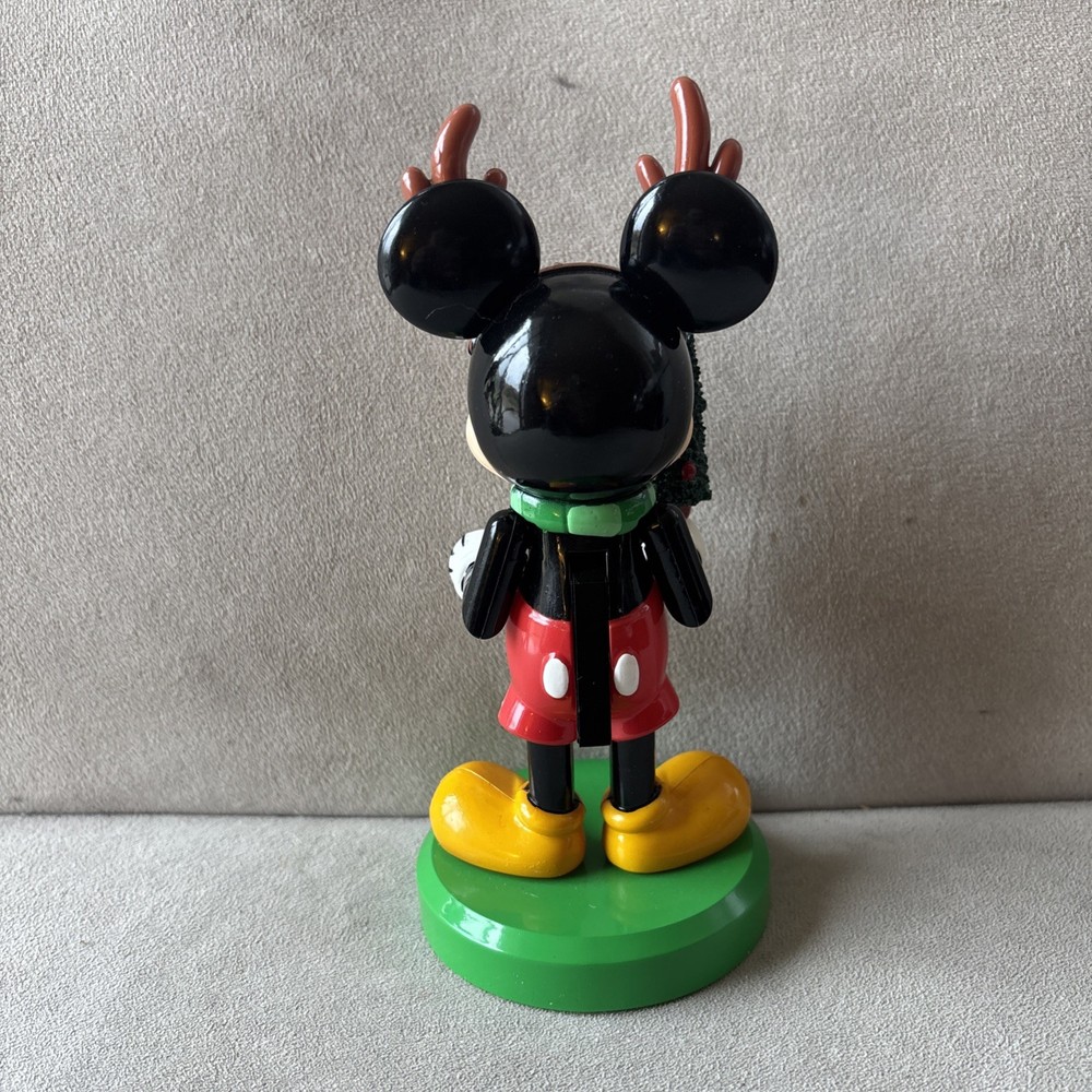 Disney Kurt Adler Mickey Mouse with Tree Nutcracker, Multicolored, 6"