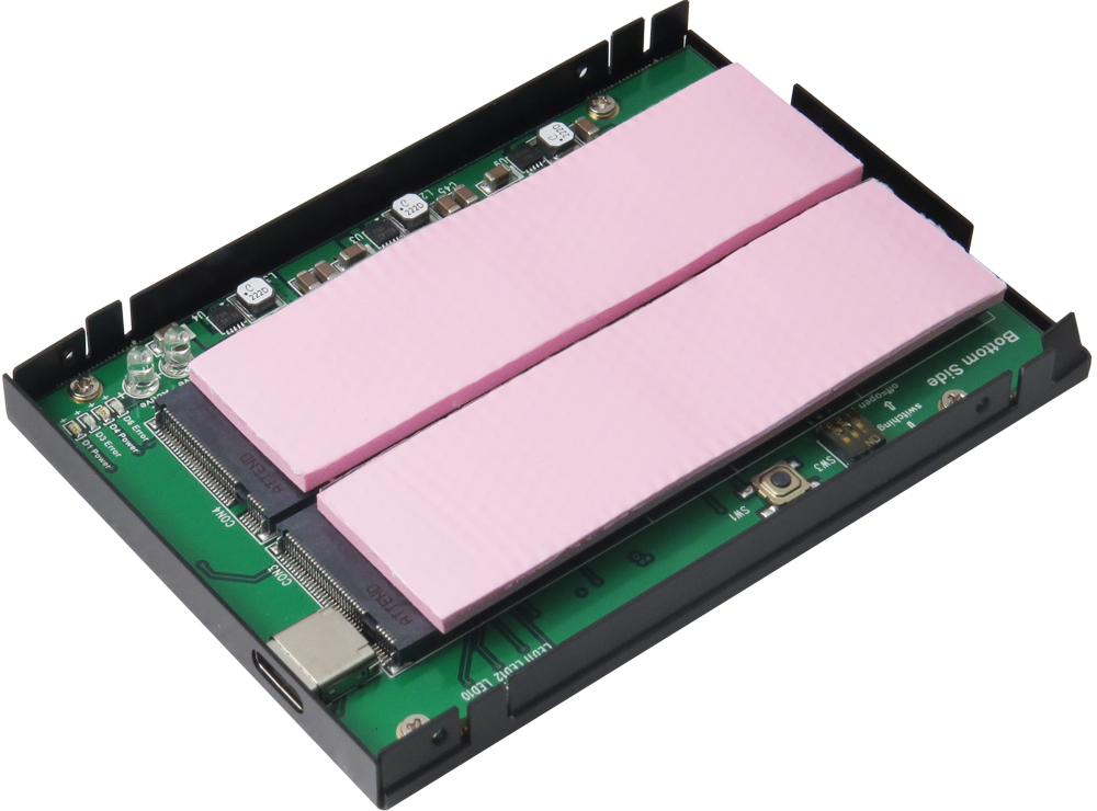 USB 3.1 Gen2/10Gbps C type to M.2 x 2 RAID Card with C type to A cable