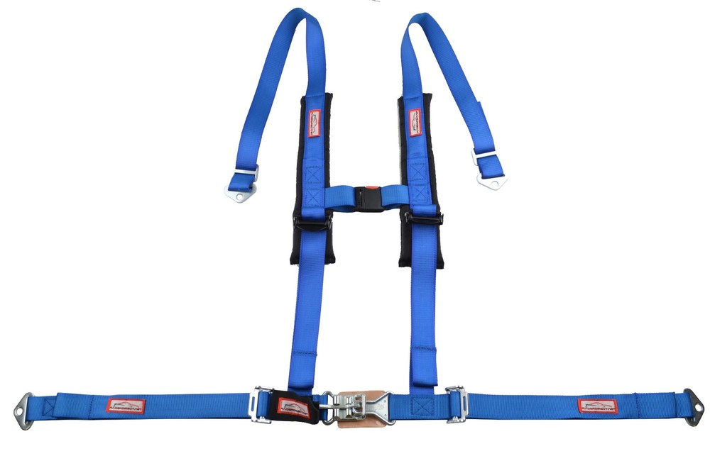 UTV SEAT BELT HARNESS RACE 2" HARNESS 4 POINT LATCH TYPE BLUE