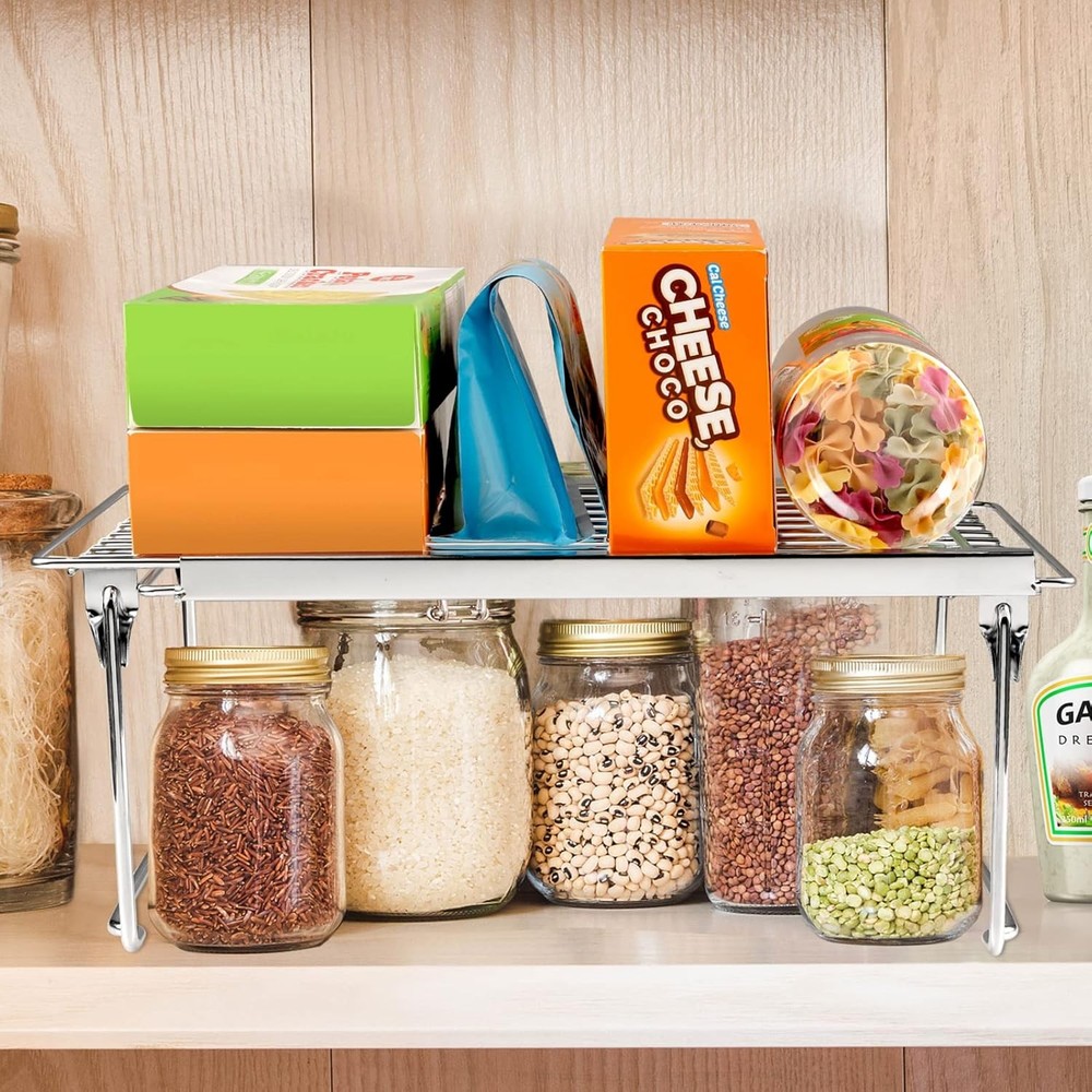 Orgneas Expandable Cabinet Shelf Organizer, Thickened 2Packs