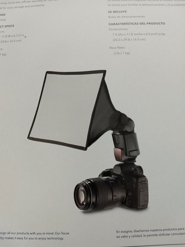 Insignia Camera Flash Diffuser 12" x 8" NS-DFD04