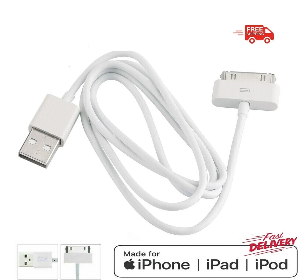 USB Charger Cable for Old iPhone 4 4S iPod 1 2 3 4 Generation iPad 2nd 3rd