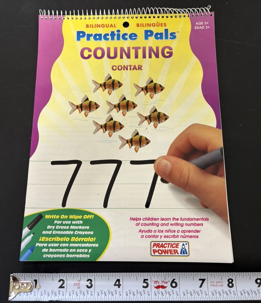 Practice Pals Counting Dry Erase Learning Book Age 3+
