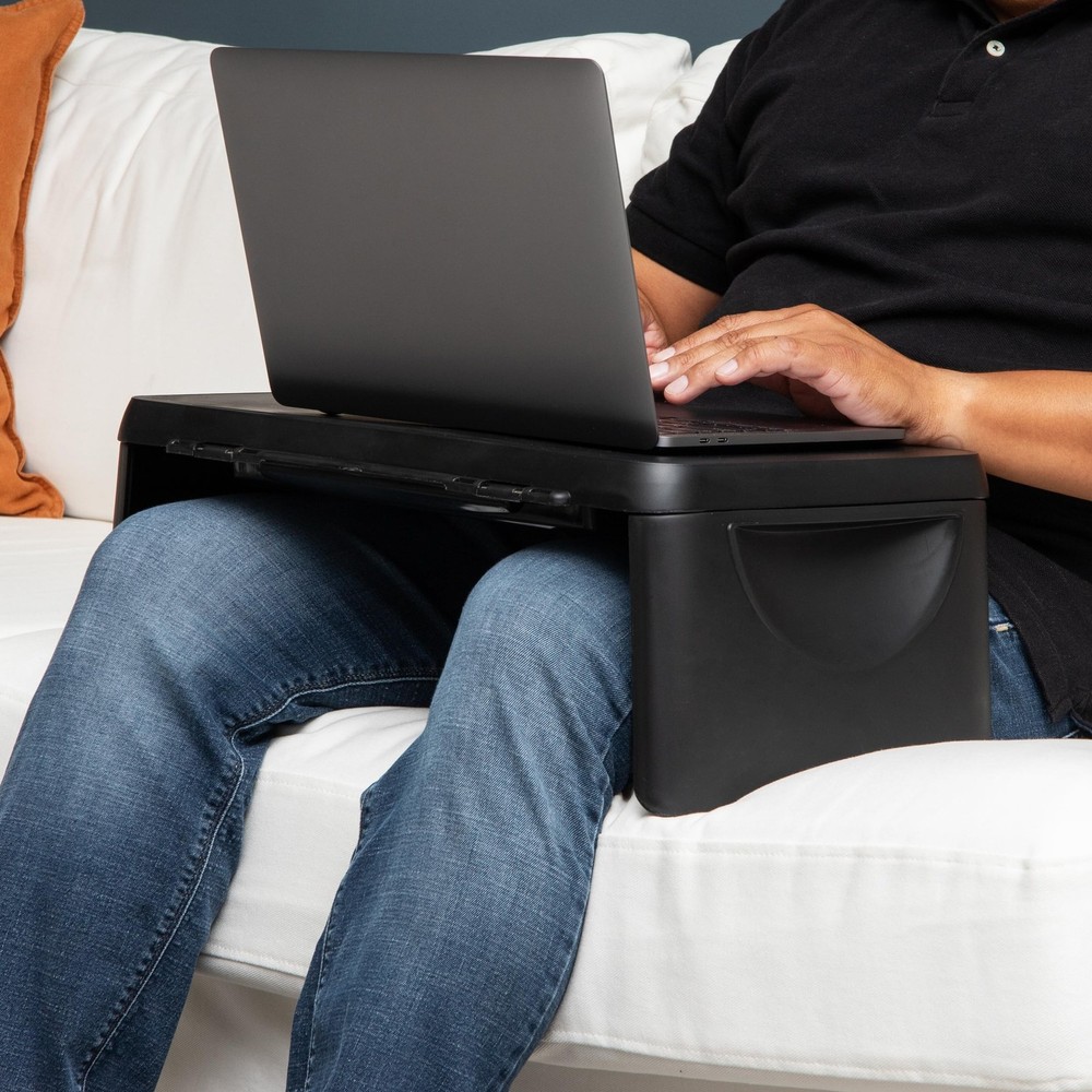 Mind Reader Lap Desk/Laptop Stand, Bed Tray, Folding Legs, Portable, Dorm, Pl...