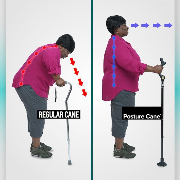 Straight Posture Cane Adjustable Height Walking Stick Folding Walking Cane US